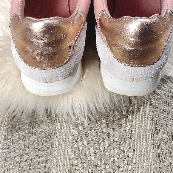 Coach Pink Metallic Color Block Trainer Sneakers with Suede Trim - Picture 11 of 15
